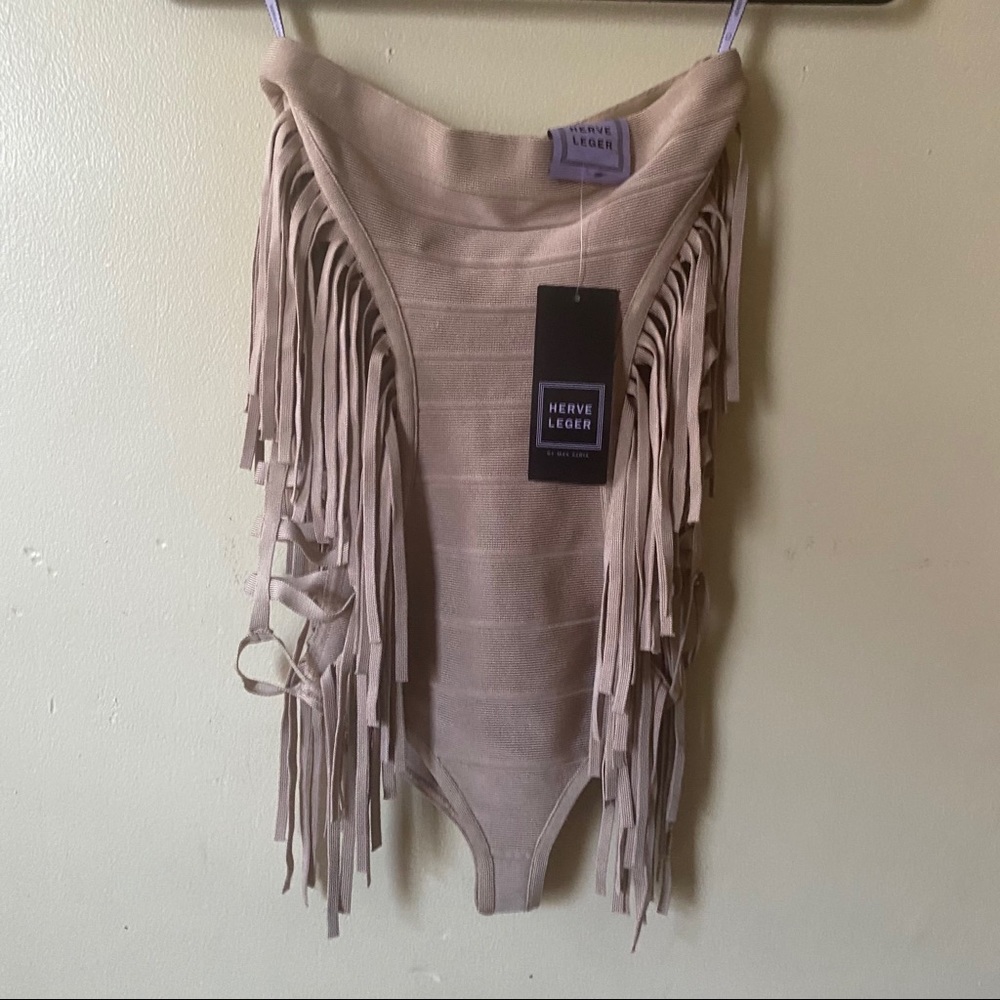 Herve Leger Swimsuit/Bodysuit Beige S